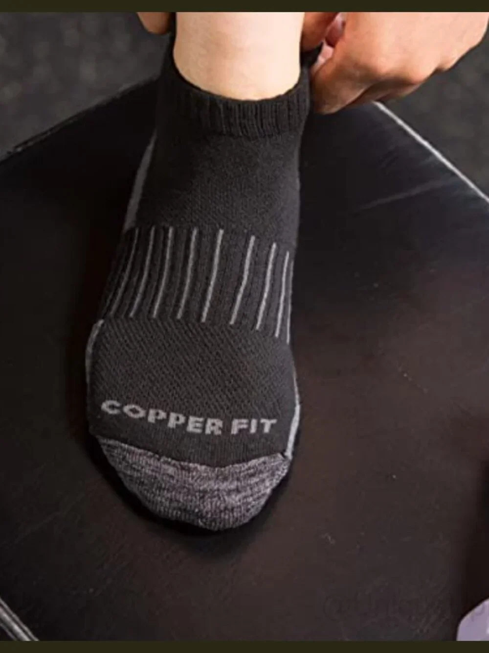 Copper-Infused Ankle Sport Socks 3 Pairs Cushioned Breathable Athletic